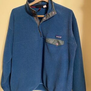 Patagonia Synchilla Teal and Burgundy Fleece